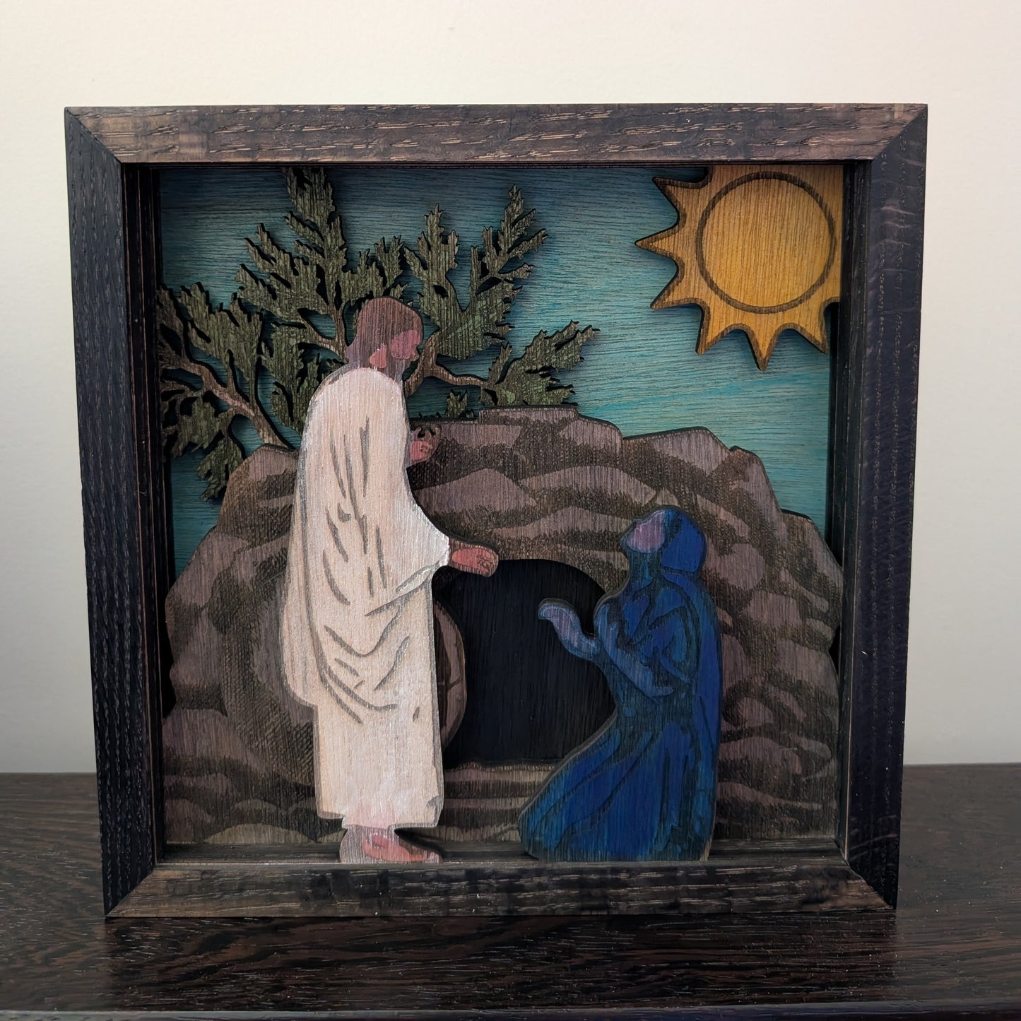 "He is Risen!" Layered Wooden Easter Art