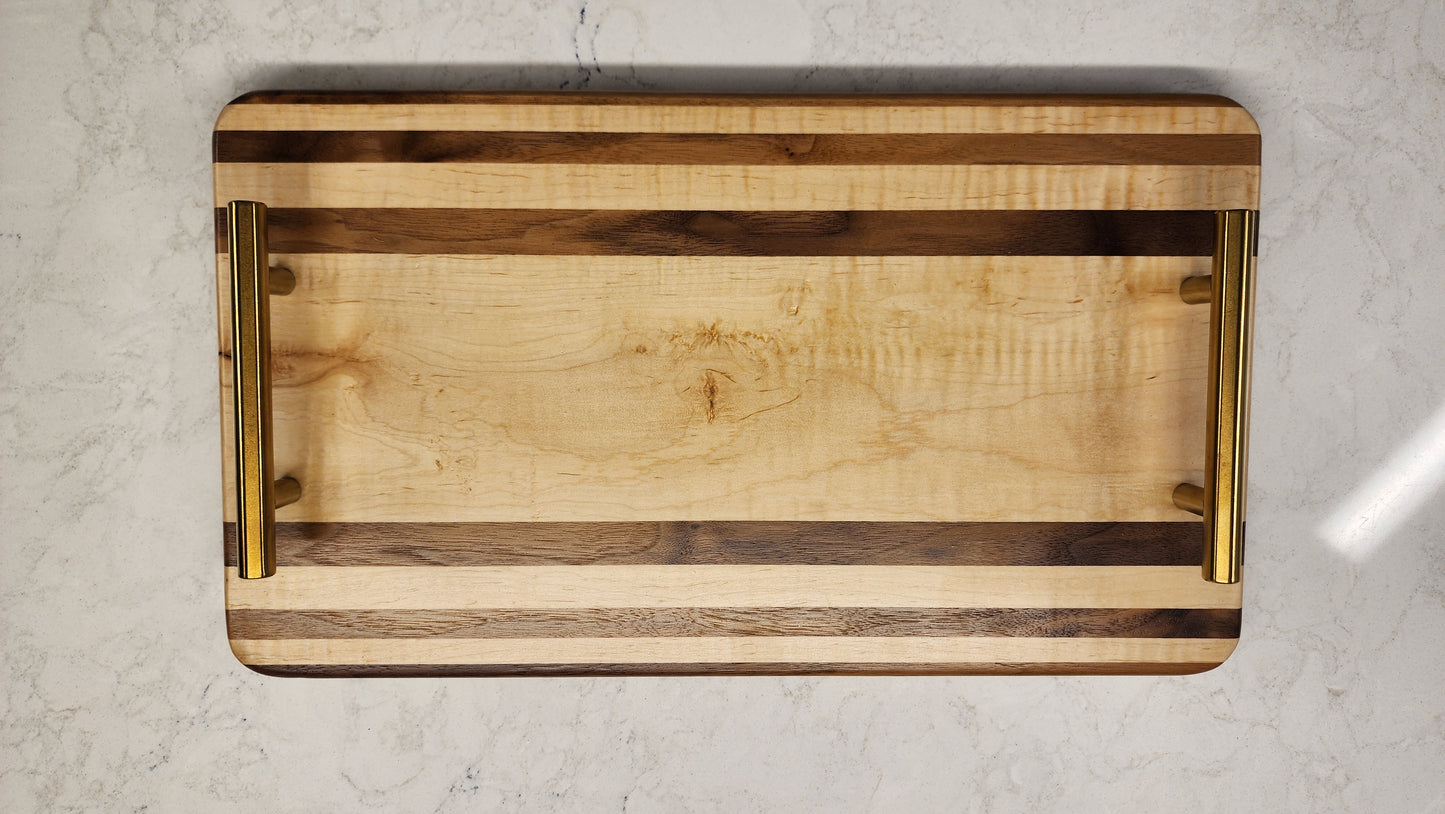 Monogramed Maple Serving Tray