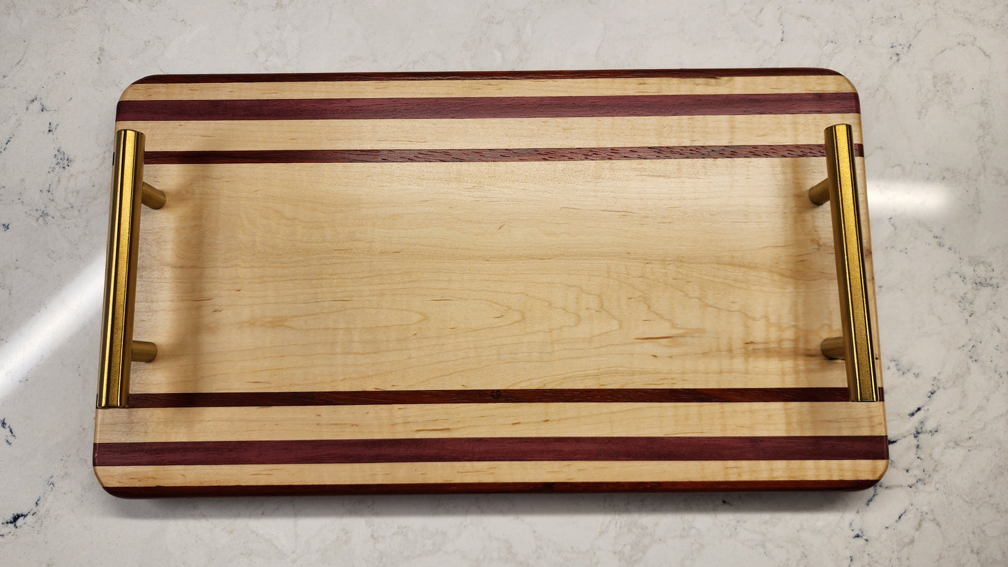 Monogramed Maple Serving Tray